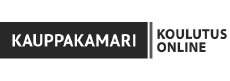 Black and white logo of Kauppakamari Koulutus Online