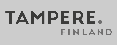 Greyscale logo of Tampere. Finland